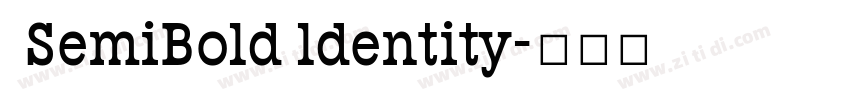 SemiBold ldentity字体转换 SemiBold ldentity字体转换